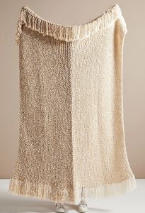 Amber Lewis for Anthropologie Amboy Knit Throw Blanket - neutral